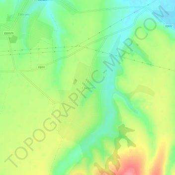 Topografische Karte Kessintz, Höhe, Relief