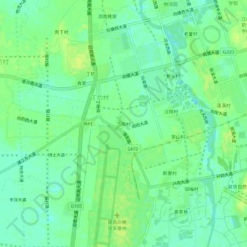 Topografische Karte 下岸村, Höhe, Relief