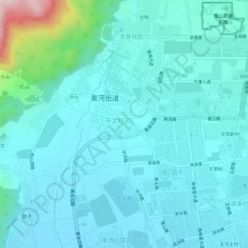 Topografische Karte 荣华, Höhe, Relief