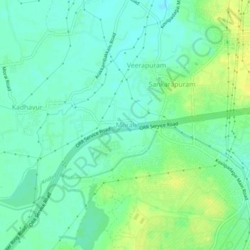 Topografische Karte Morai, Höhe, Relief