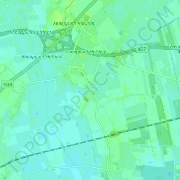 Topografische Karte Den Hool, Höhe, Relief