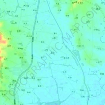 Topografische Karte 高程, Höhe, Relief