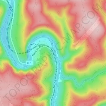 Topografische Karte Madagascar, Höhe, Relief