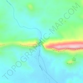 Topografische Karte Simpsons Gap, Höhe, Relief