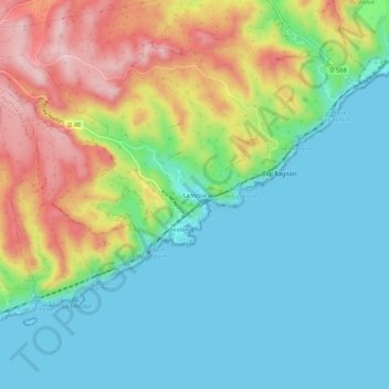 Topografische Karte La Vesse, Höhe, Relief