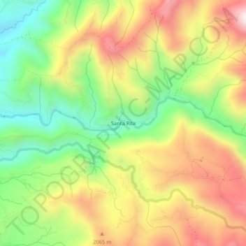 Topografische Karte Santa Rita, Höhe, Relief