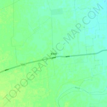 Topografische Karte 丰田镇, Höhe, Relief