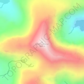 Topografische Karte Mont Guynemer, Höhe, Relief