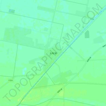 Topografische Karte 大有镇, Höhe, Relief