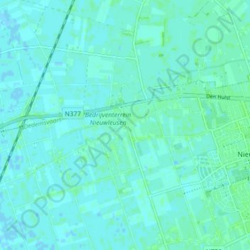Topografische Karte De Meele, Höhe, Relief