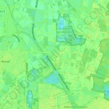 Topografische Karte Heikant, Höhe, Relief