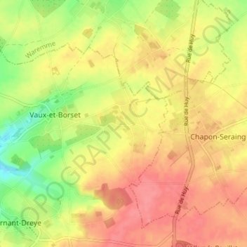 Topografische Karte Borset, Höhe, Relief