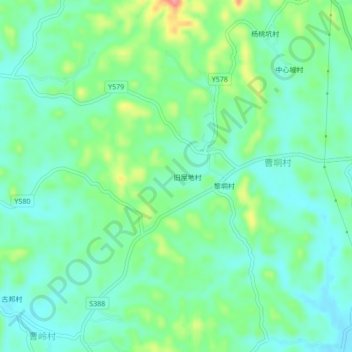 Topografische Karte 新坡村, Höhe, Relief