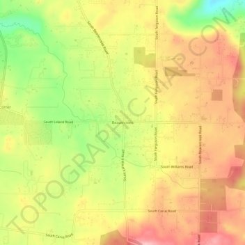 Topografische Karte Beavercreek, Höhe, Relief