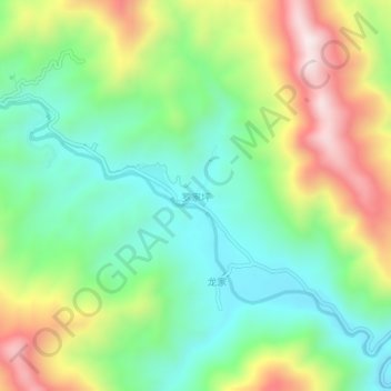 Topografische Karte 罗家坪, Höhe, Relief