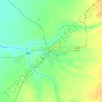 Topografische Karte Jojawar, Höhe, Relief