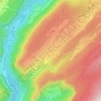 Topografische Karte Cinquétral, Höhe, Relief