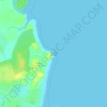Topografische Karte Langsat Cape, Höhe, Relief