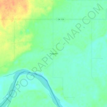 Topografische Karte Frogville, Höhe, Relief