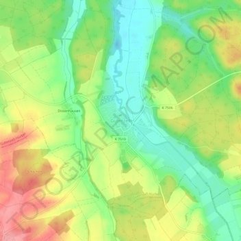 Topografische Karte Gutenzell, Höhe, Relief