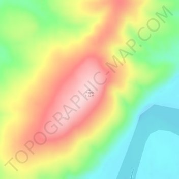 Topografische Karte Negro, Höhe, Relief