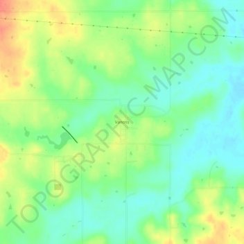 Topografische Karte Vanoss, Höhe, Relief