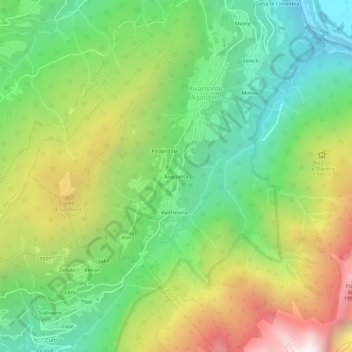 Topografische Karte Angoletta, Höhe, Relief