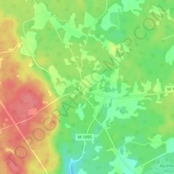 Topografische Karte Hillarp, Höhe, Relief