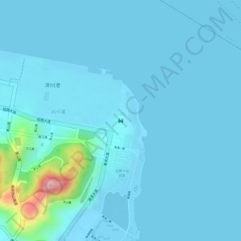 Topografische Karte 南炮台, Höhe, Relief