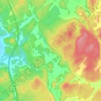 Topografische Karte Ånneröd, Höhe, Relief