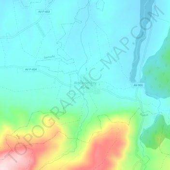 Topografische Karte Aldea del Rey Niño, Höhe, Relief