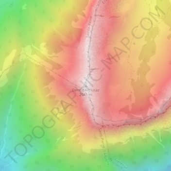 Topografische Karte Dent d'Arclusaz, Höhe, Relief