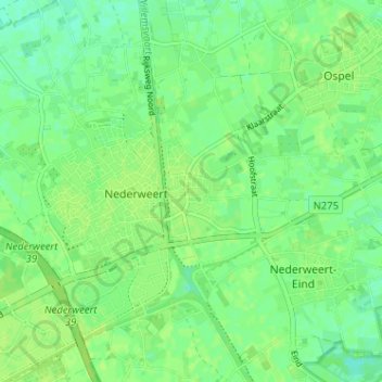 Topografische Karte Budschop, Höhe, Relief