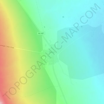 Topografische Karte Baker, Höhe, Relief