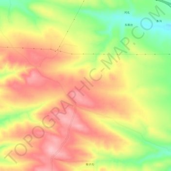 Topografische Karte 红山区, Höhe, Relief