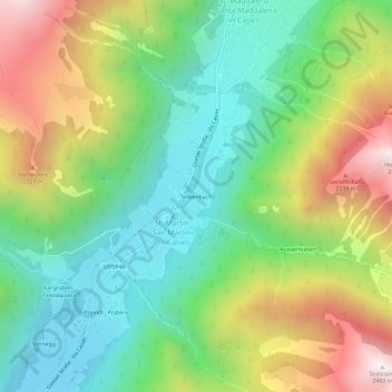 Topografische Karte Selbenbach, Höhe, Relief