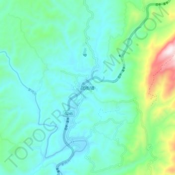 Topografische Karte 团街镇, Höhe, Relief