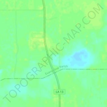 Topografische Karte Lakeview Park & Beach, Höhe, Relief