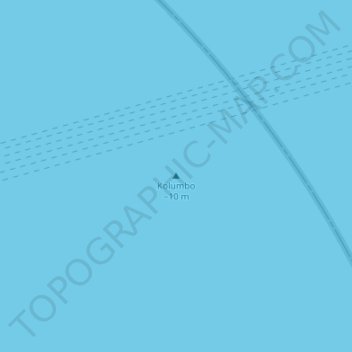 Topografische Karte Kolumbo, Höhe, Relief