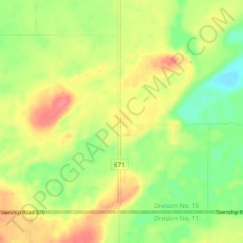 Topografische Karte St-Denis, Höhe, Relief