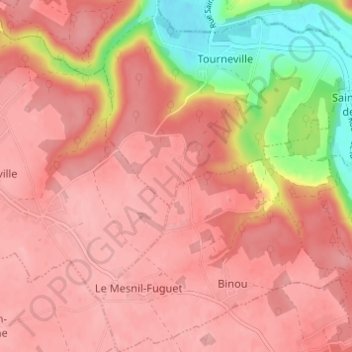 Topografische Karte Autrebosc, Höhe, Relief