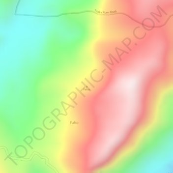Topografische Karte Fakoi, Höhe, Relief