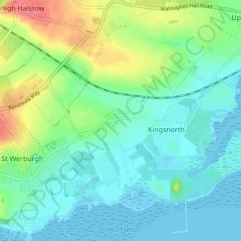Topografische Karte Beluncle, Höhe, Relief