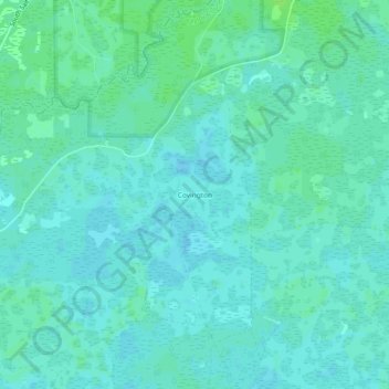 Topografische Karte Covington, Höhe, Relief