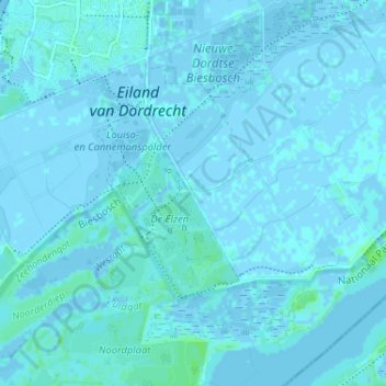 Topografische Karte Het Bergsche Veld, Höhe, Relief