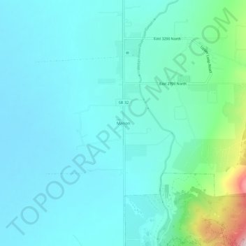 Topografische Karte Marion, Höhe, Relief