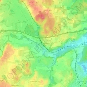 Topografische Karte Neugreifenberg, Höhe, Relief