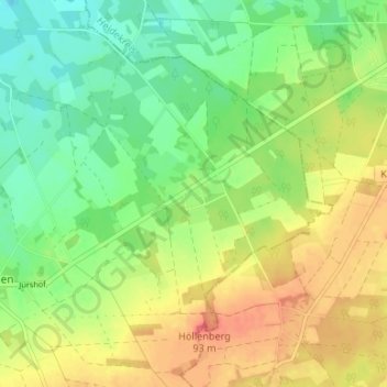 Topografische Karte Drögenbostel, Höhe, Relief