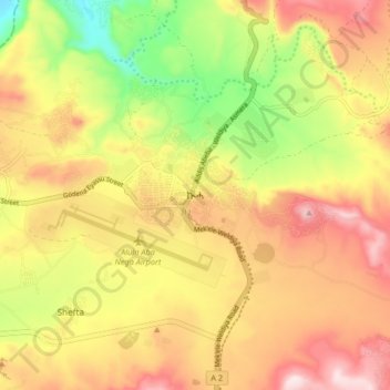 Topografische Karte Quiha, Höhe, Relief