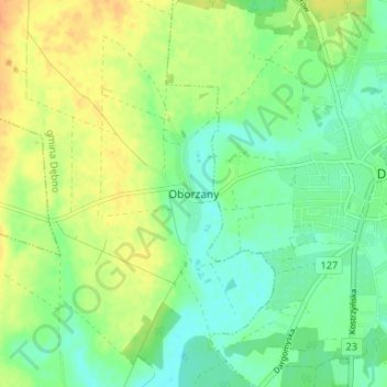 Topografische Karte Nabern, Höhe, Relief